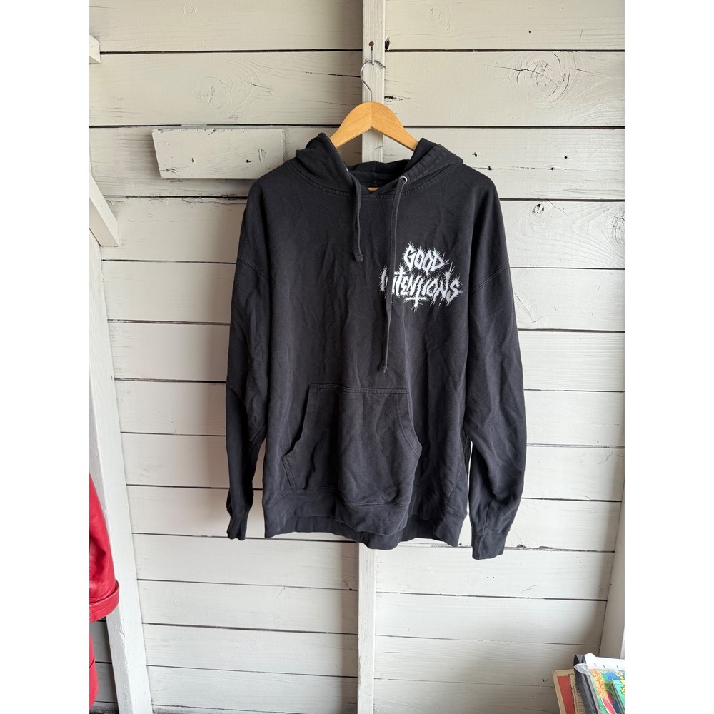 Nav Good Intentions XO Hoodie Black The Weeknd Merch Smiley Face Graphic Mens
